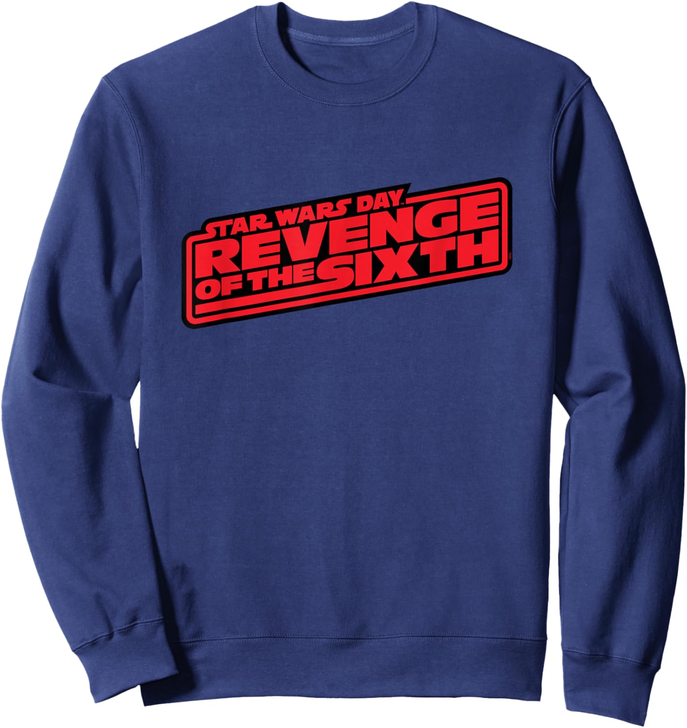 Star Wars Day Revenge of the Sixth May 6th Angled Logo Sweatshirt - Sweatshirt | Navy