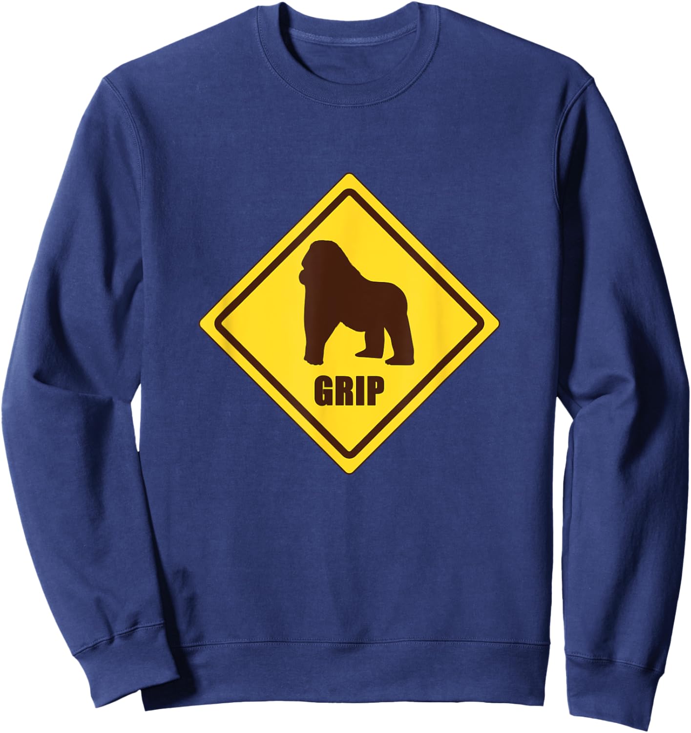 Funny Gorilla Grip Warning Sweatshirt - Sweatshirt | Navy