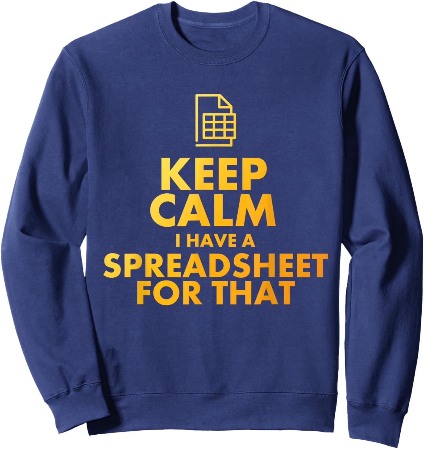 Best Accountant Design Women Accounting Spreadsheet Sweatshirt - Sweatshirt | Navy