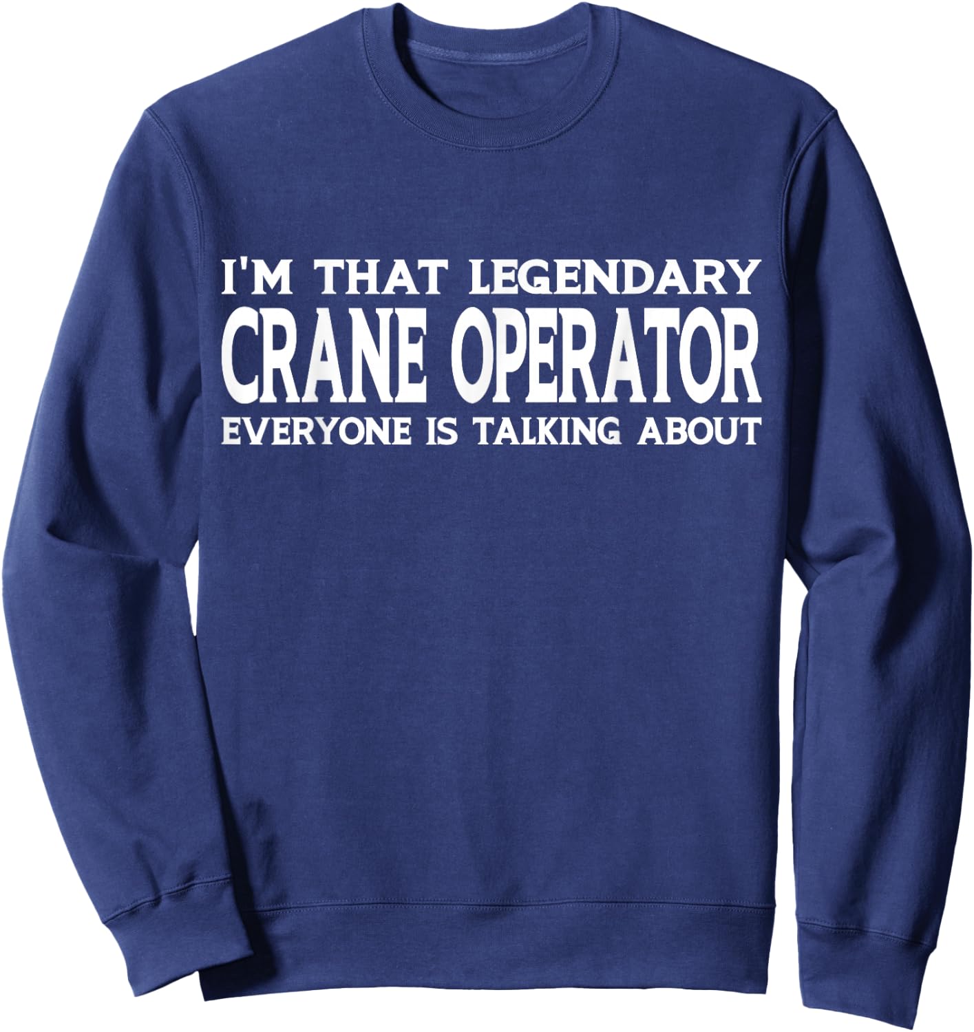 Crane Operator Gifts Crane Operator Birthday Black -Adults Small Short Sleeve Cotton 60% Polyester 40% Sweatshirt - Sweatshirt | Navy