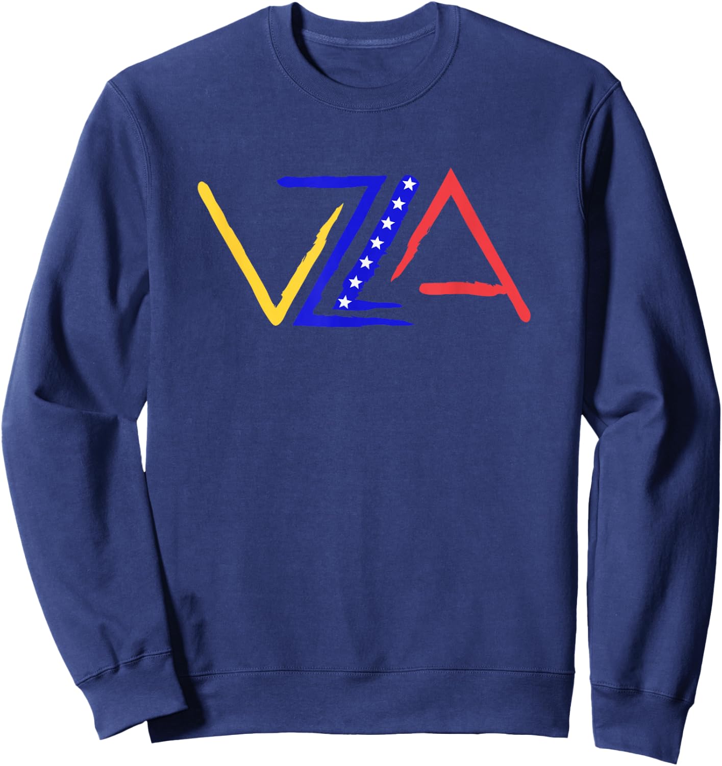 VZLA Logo 7 stars flag Venezuela Sweatshirt - Sweatshirt | Navy