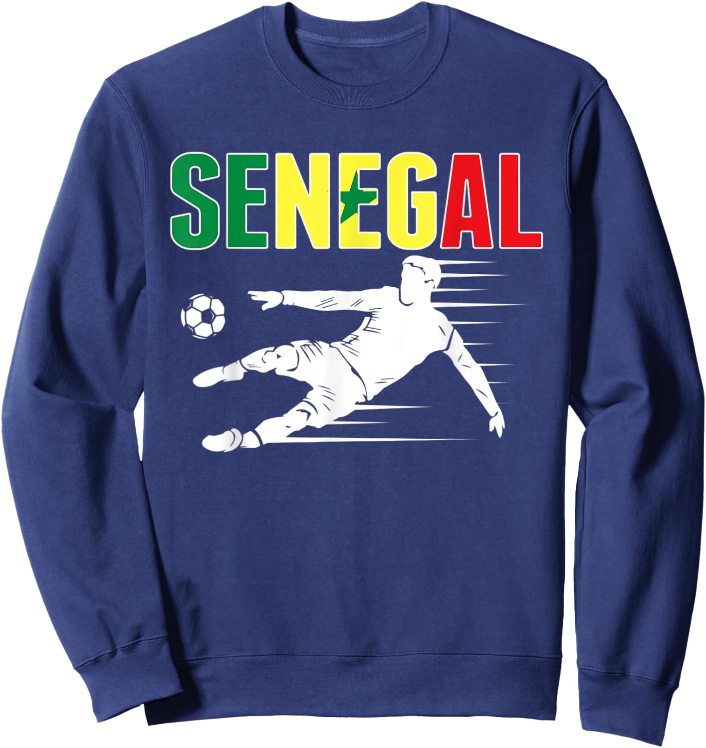 Senegal Soccer Fans Jersey - Senegalese Football Supporters Sweatshirt - Sweatshirt | Navy
