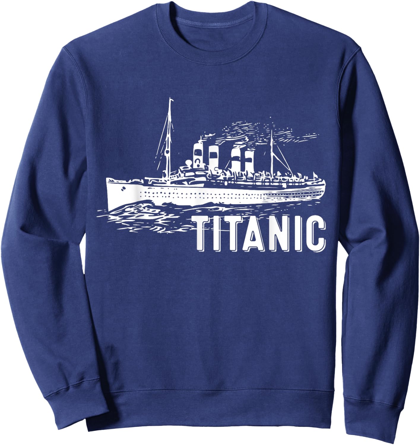RMS Titanic Ship Perfect Gift Youth Vintage Titanic Sweatshirt - Sweatshirt | Navy