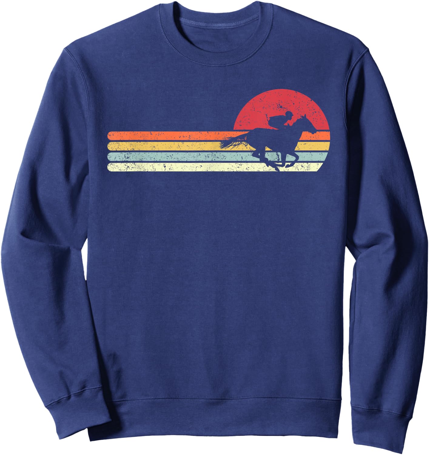 Horse Racing Shirt. Retro Style For Jockey Sweatshirt - Sweatshirt | Navy