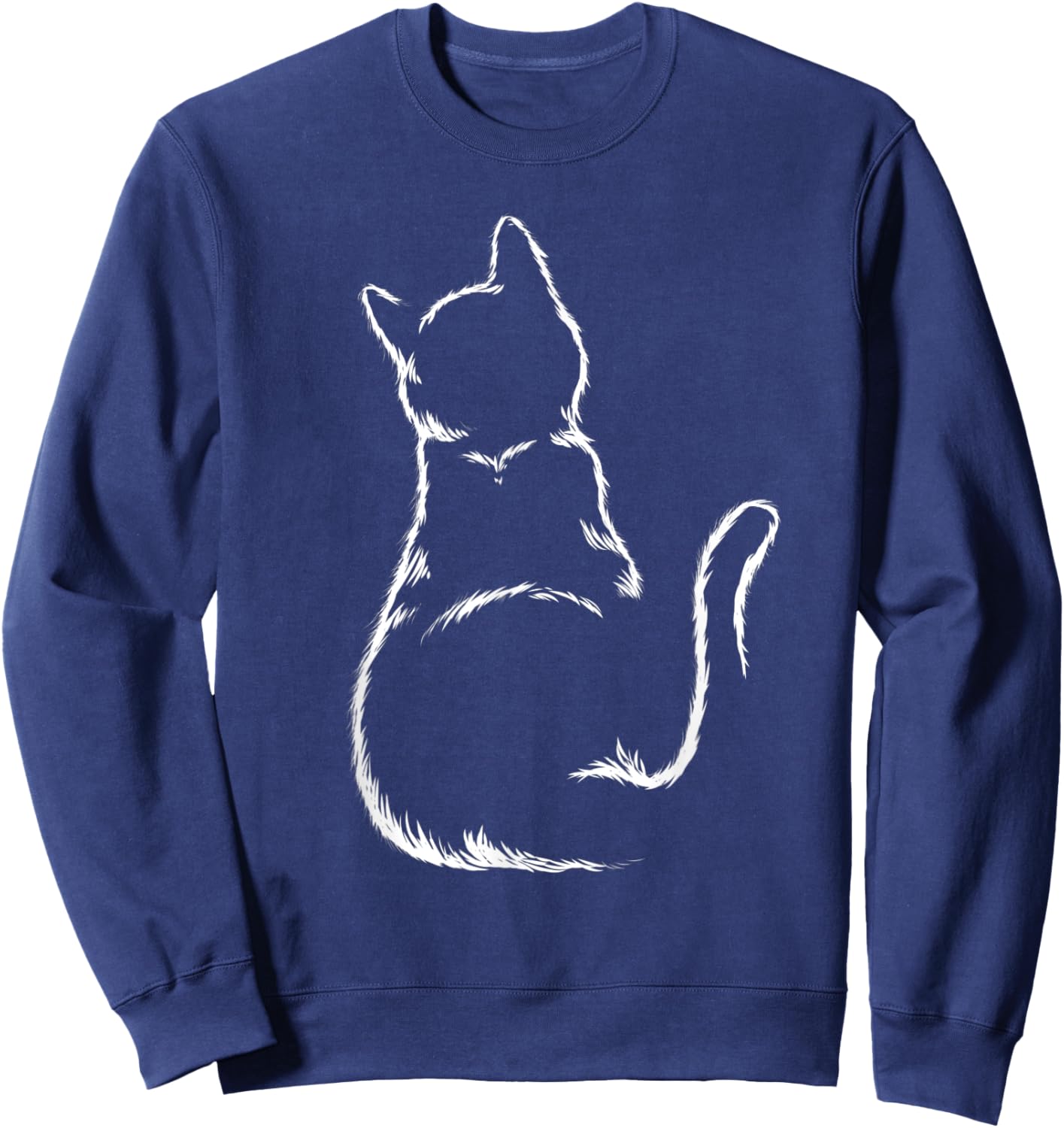 Cats Silhouette Kitten Heart Love Girl Boys Children Sweatshirt - Sweatshirt | Navy