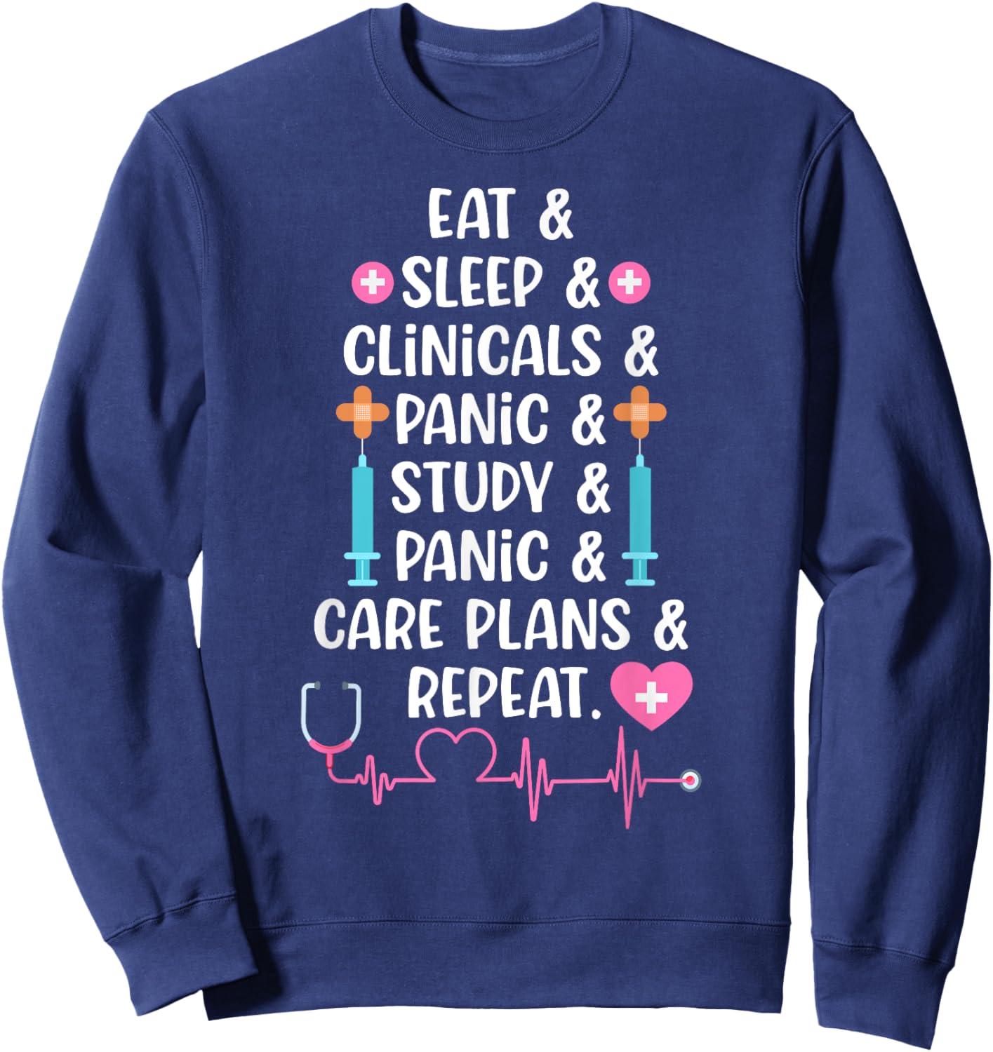 Nursing Student Future Nurse In Progress Nursing Degree Sweatshirt - Sweatshirt | Navy