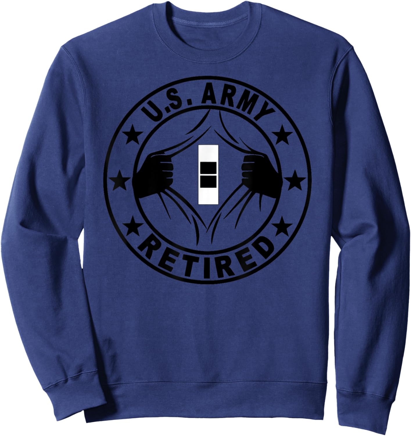 US Army Rank Retired Chief Warrant Officer 2 (W-2) Retired Sweatshirt - Sweatshirt | Navy