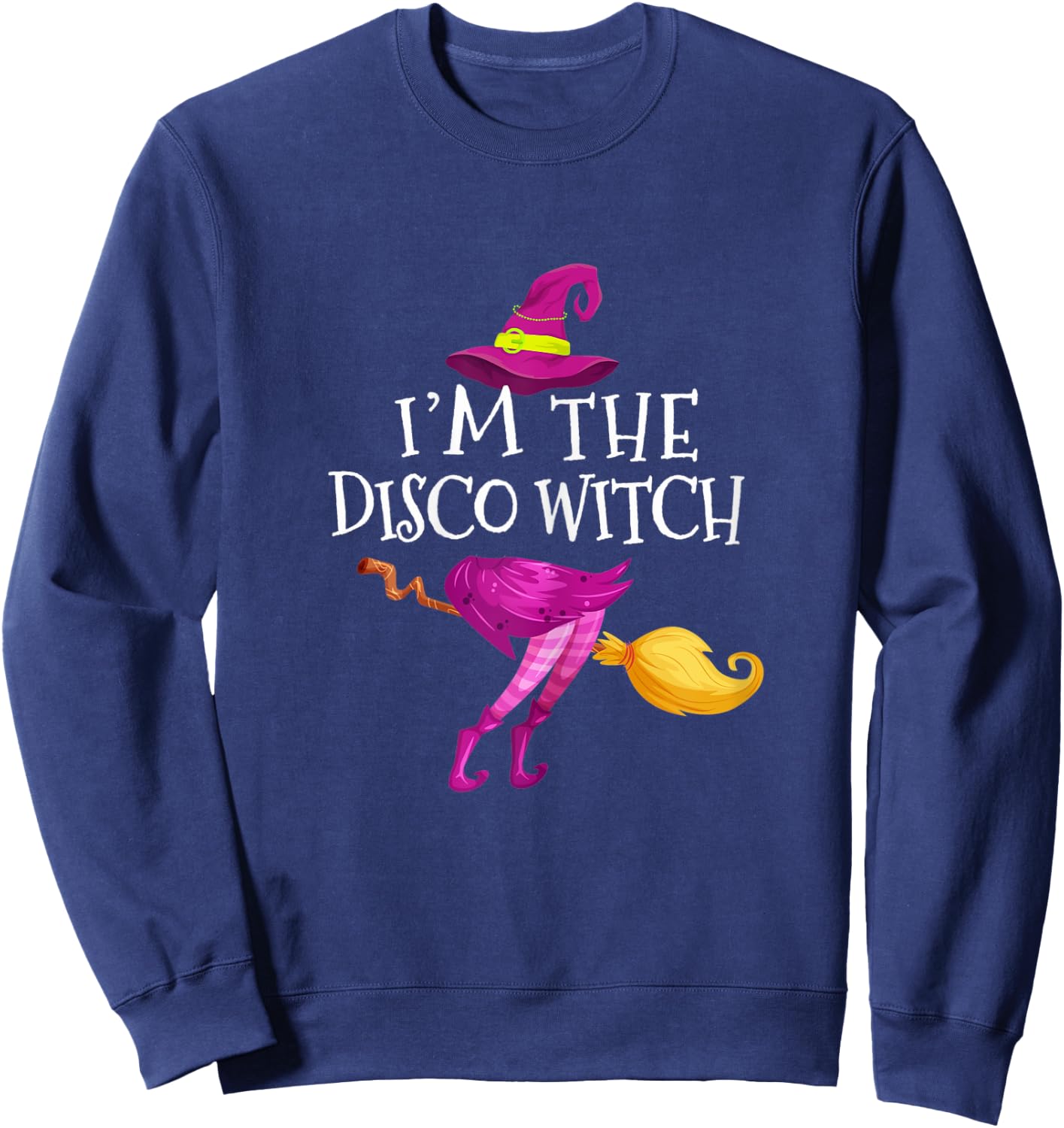 I'm The Disco Witch Matching Group Halloween Sweatshirt - Sweatshirt | Navy