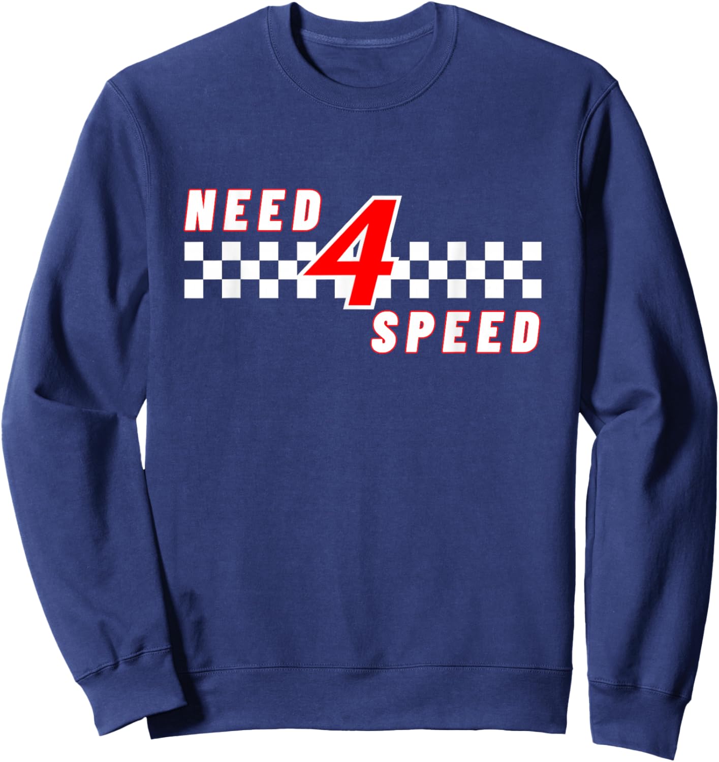 Need 4 Speed Birthday 4 Year Old Racing Car Driver Sweatshirt - Sweatshirt | Navy