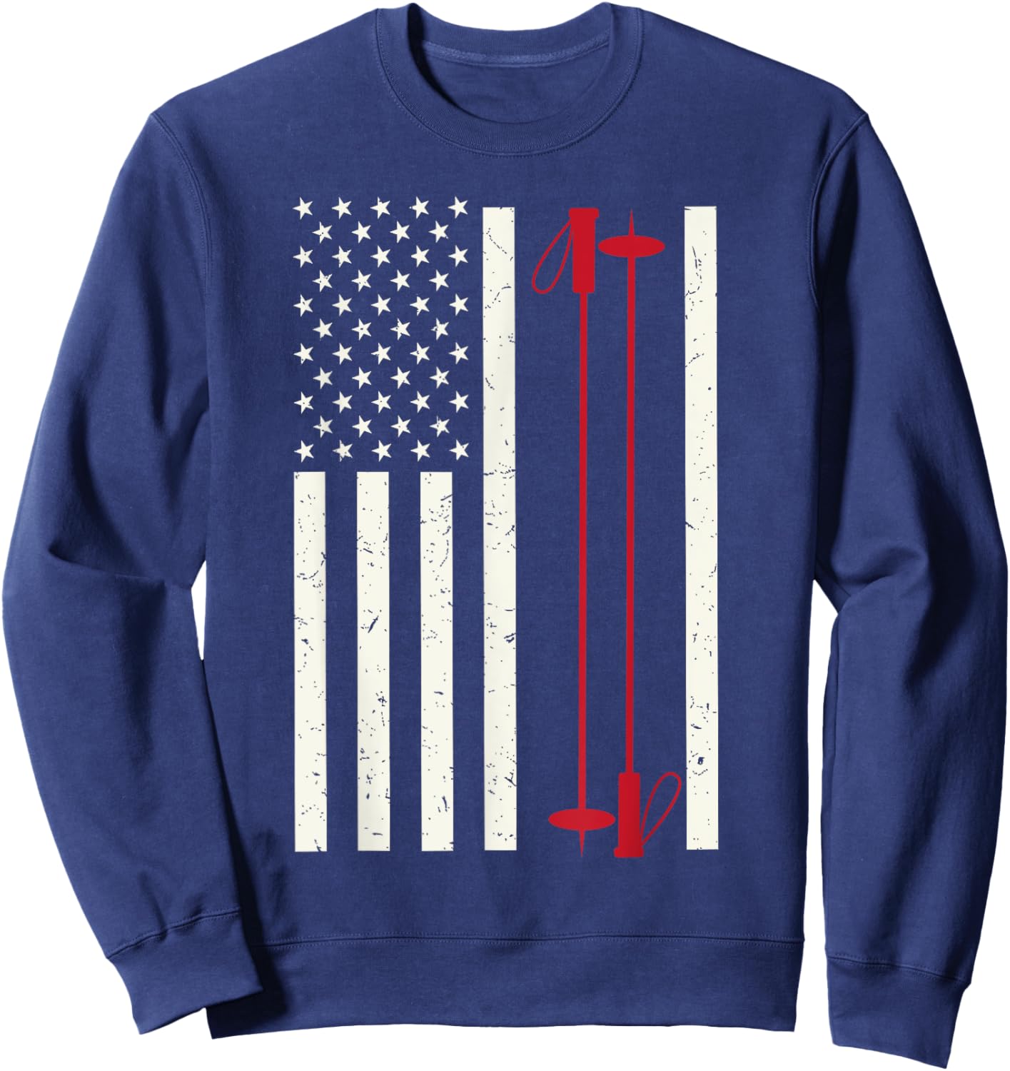 Cool Skiing Art Women Skiing Themed Ski Lover Skier Sweatshirt - Sweatshirt | Navy