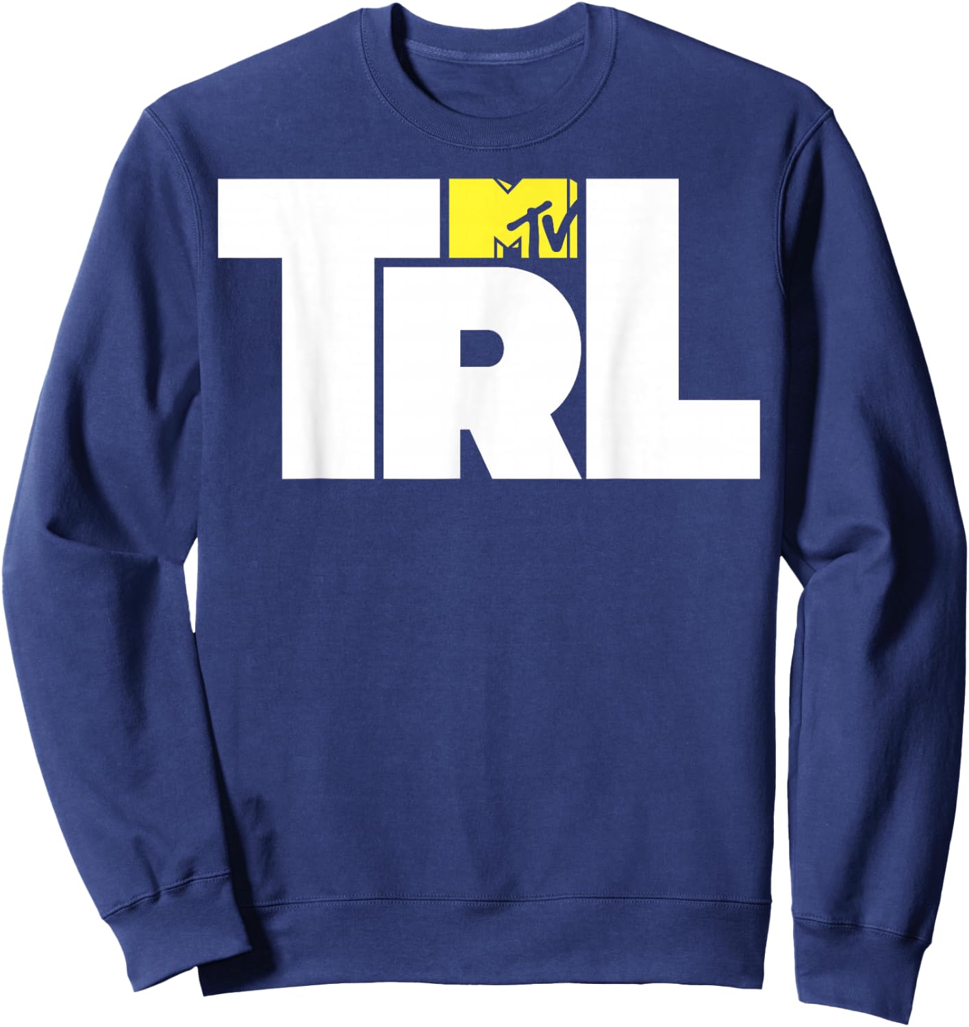 MTV TRL Simple Mid Chest Logo Graphic Sweatshirt - Sweatshirt | Navy
