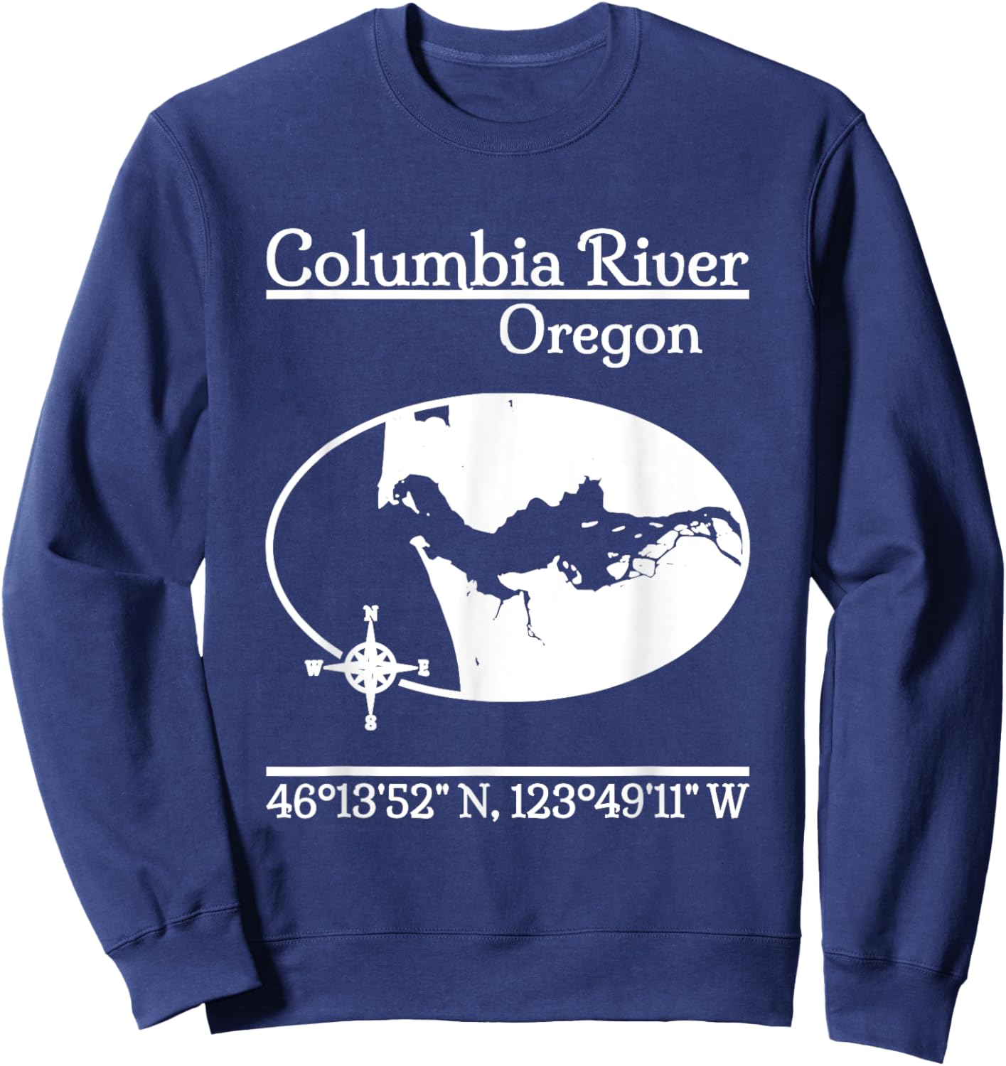 Columbia River - Oregon Sweatshirt - Sweatshirt | Navy