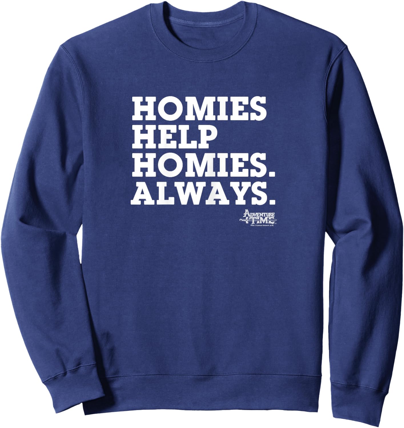 Adventure Time Homies Help Homies Sweatshirt - Sweatshirt | Navy