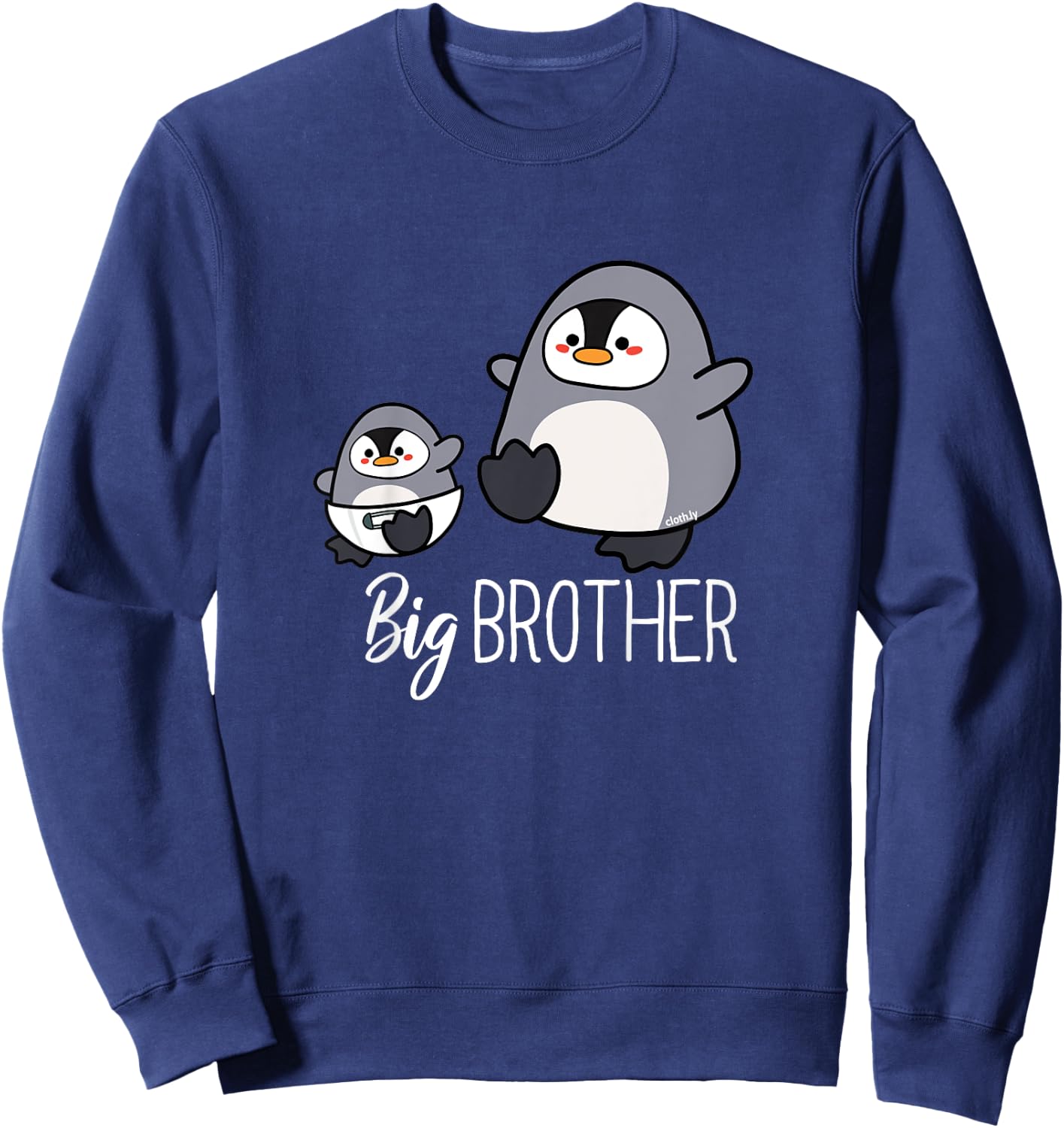 Kids Big Brother Shirt Penguin Sweatshirt - Sweatshirt | Navy