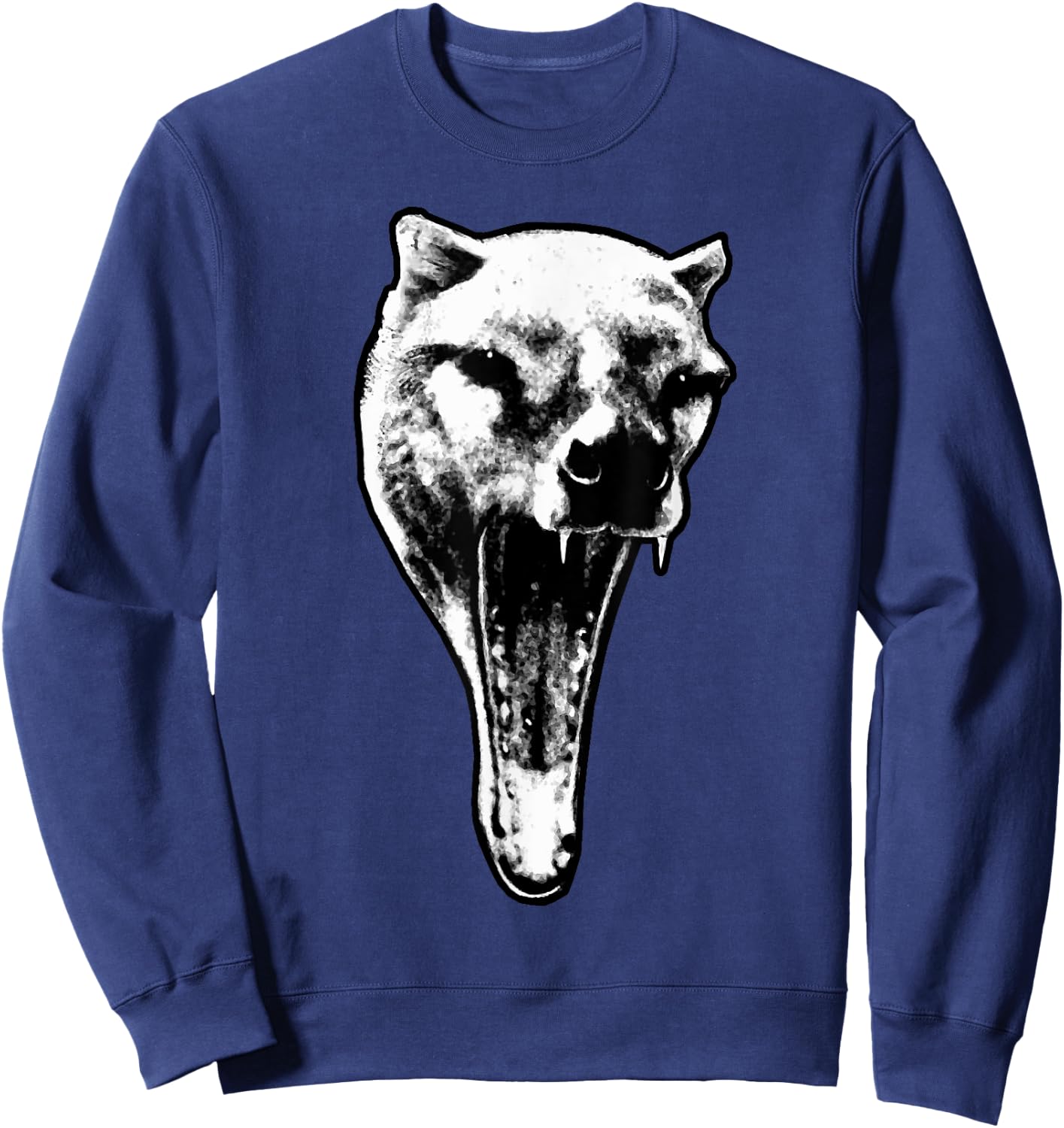 The Thylacine Vintage Marsupial Extinct Animal Sweatshirt - Sweatshirt | Navy