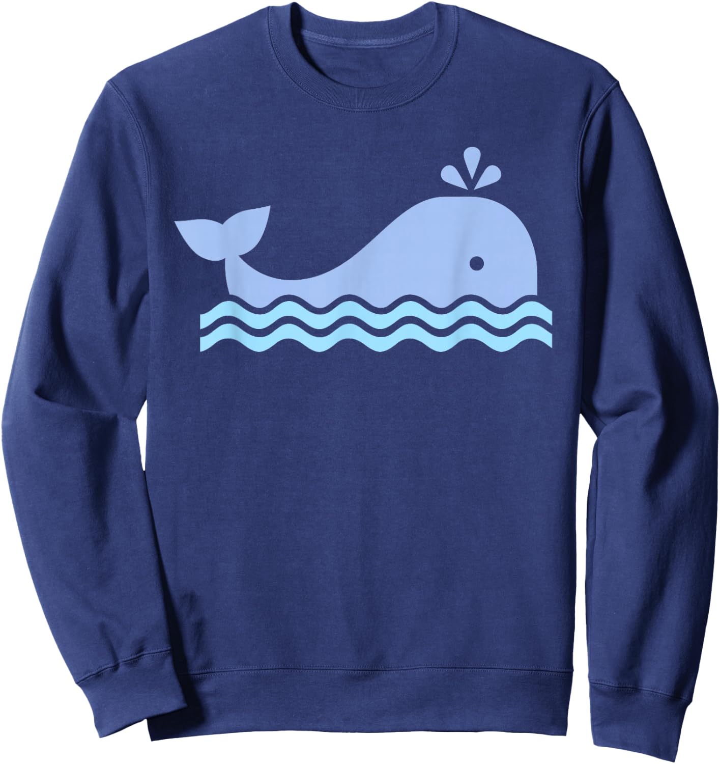 Cute Blue Whale Sweatshirt - Sweatshirt | Navy