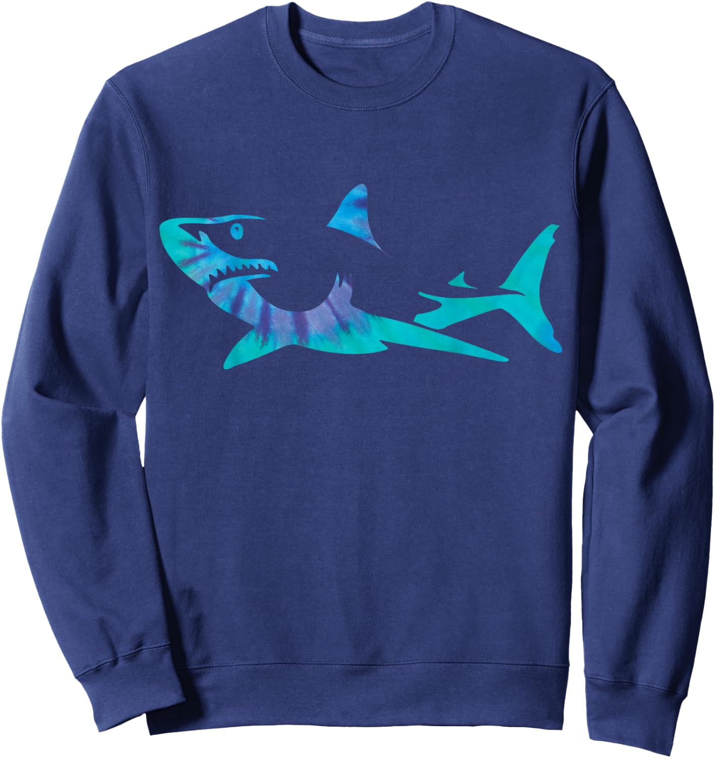 Shark Tie Dye Great White Shark Sweatshirt - Sweatshirt | Navy