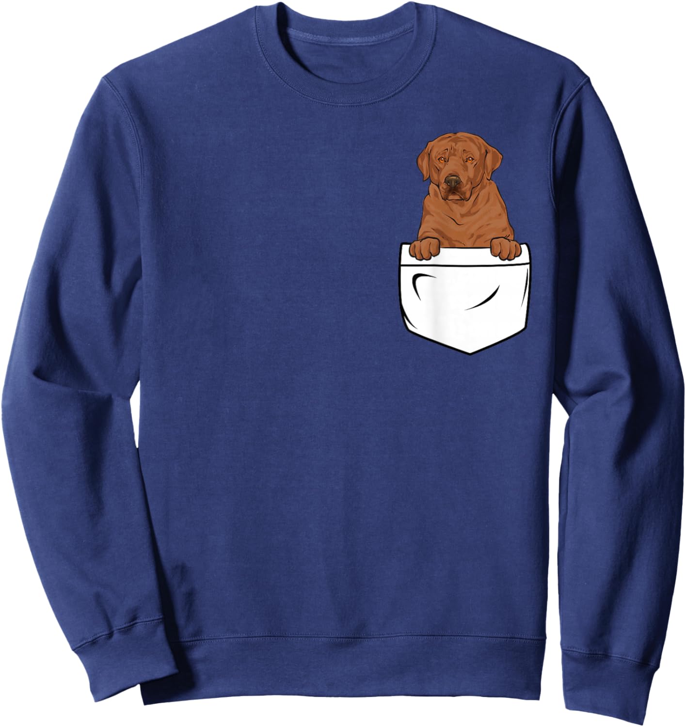 Fox Red Labrador Retriever Pocket Foxred Lab Sweatshirt - Sweatshirt | Navy