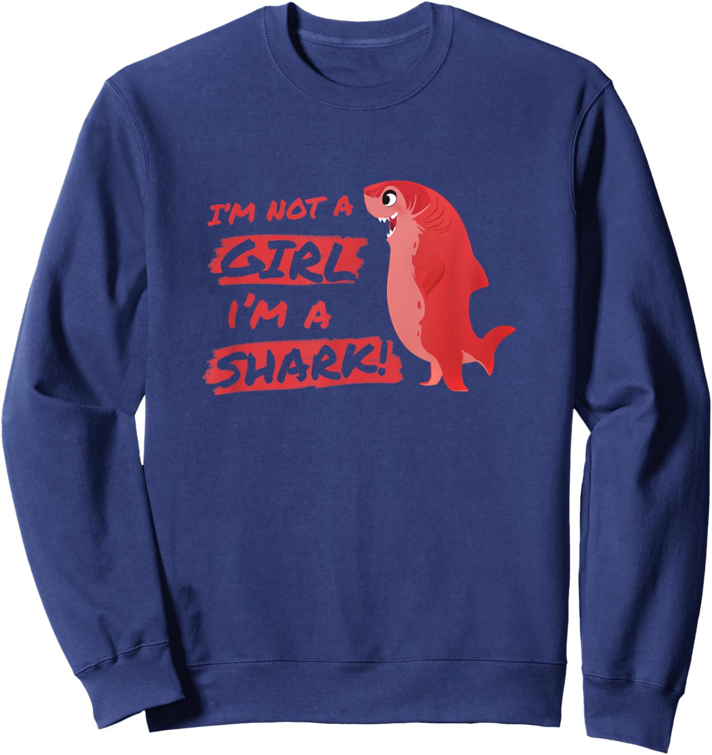 Nimona I'm Not A Girl I'm A Shark Shapeshifting Hero Sweatshirt - Sweatshirt | Navy