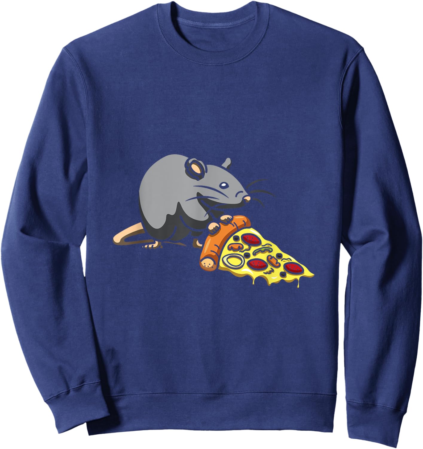 Mouse Lover Pizza Eater Foodie Baking Cheese Pizza Maker Sweatshirt - Sweatshirt | Navy