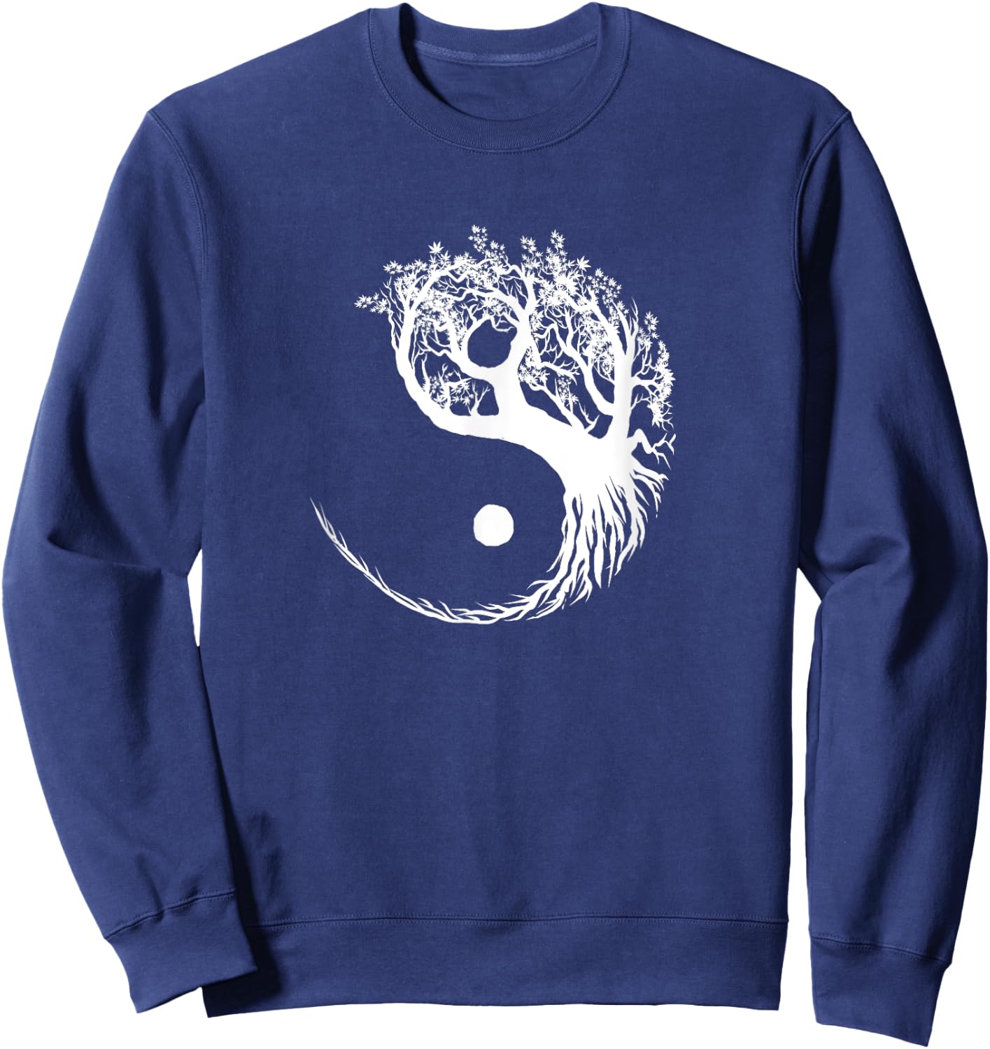 Mandala Yin Yang Bonsai Tree Funny Hippie Gift Women Sweatshirt - Sweatshirt | Navy