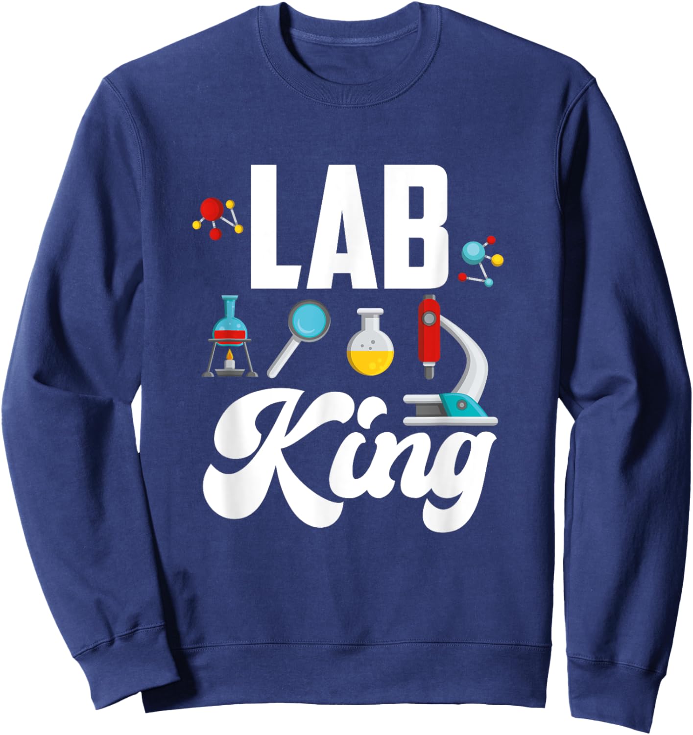 Lab King - Chemist Laboratory Worker Sweatshirt - Sweatshirt | Navy