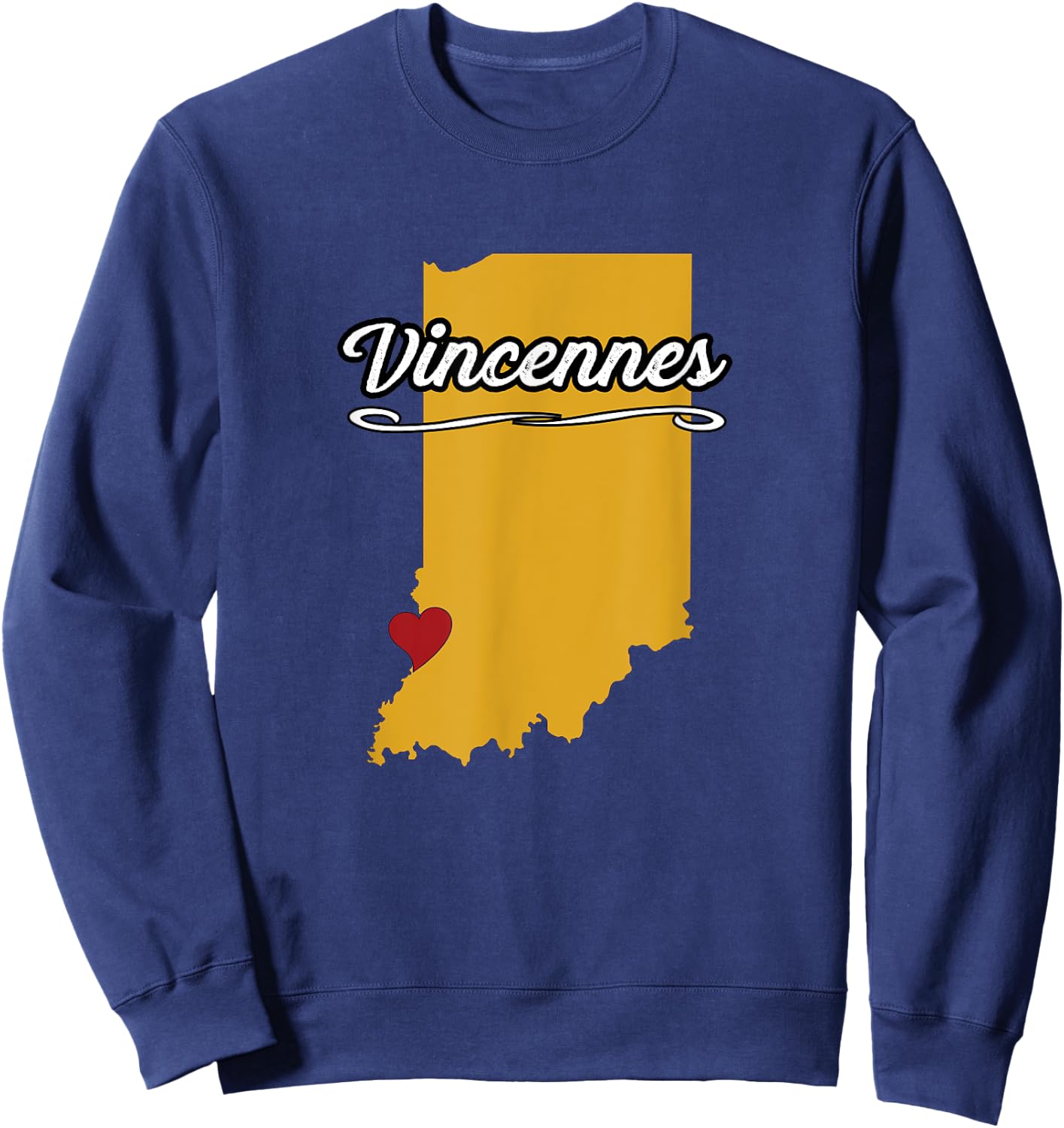 City of Vincennes Indiana | Hoosier Novelty Merch Gift Sweatshirt - Sweatshirt | Navy