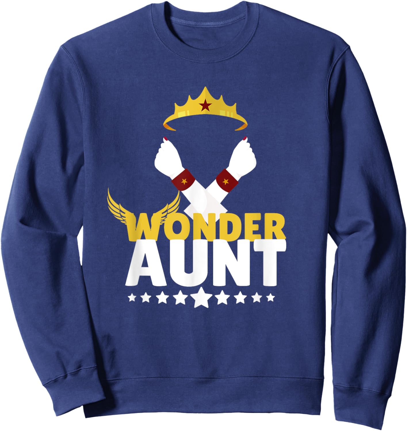 Wonder Aunt Superhero Favorite Best Auntie Costume Gift Sweatshirt - Sweatshirt | Navy