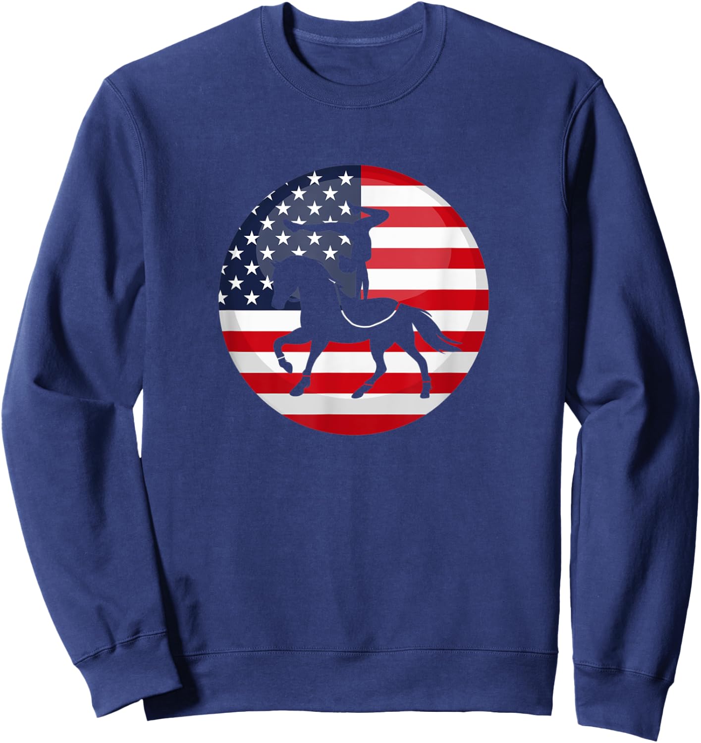 Equestrian Vaulting Horse US Flag Vaulters Sweatshirt - Sweatshirt | Navy
