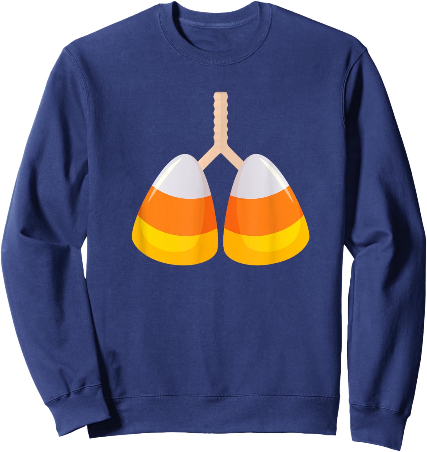 Halloween NICU Respiratory Therapist RT Lung Squad Candycorn Sweatshirt - Sweatshirt | Navy