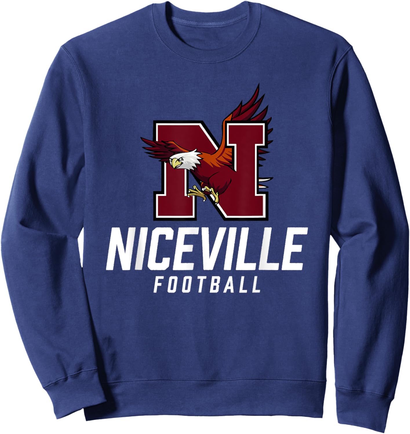 Niceville Eagles Logo Football Team HS Sweatshirt - Sweatshirt | Navy