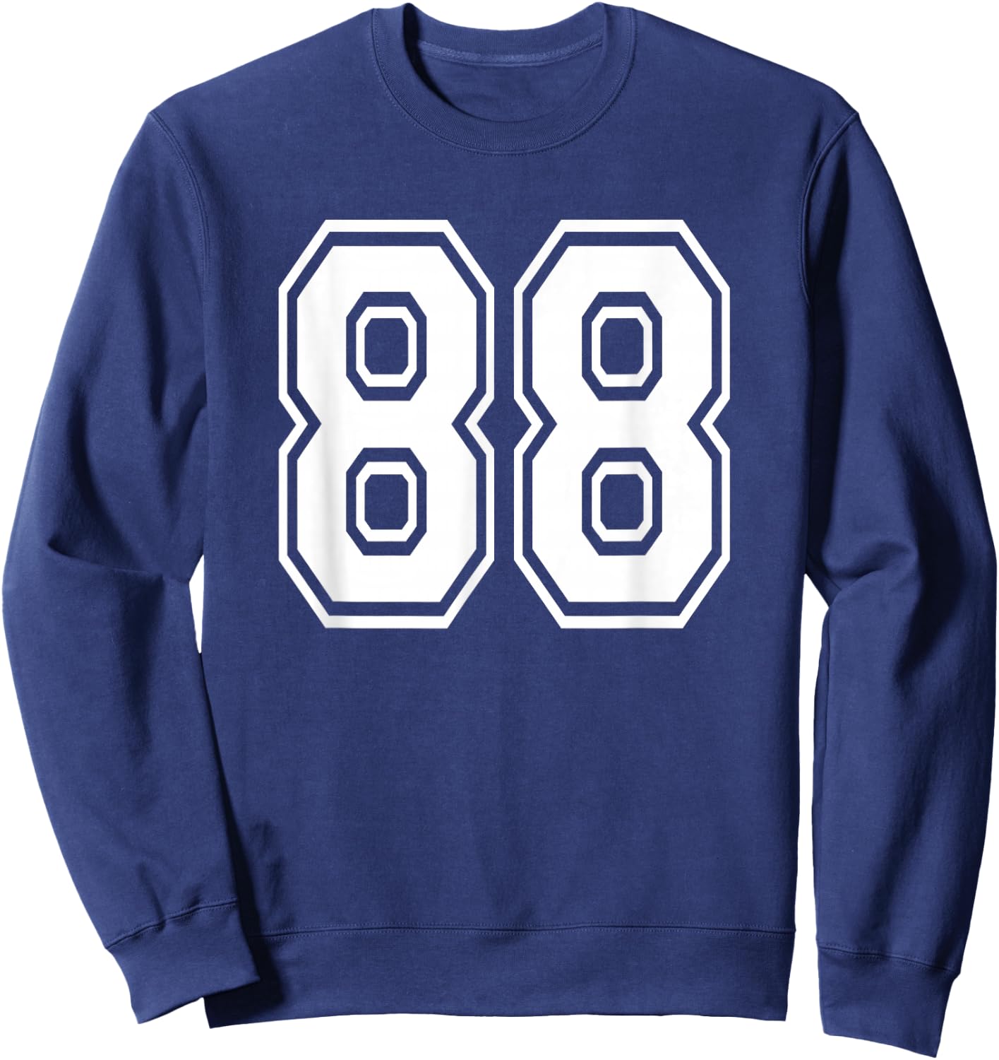 Number 88 Numbered Uniform Sports Jersey Team 88th Birthday Sweatshirt - Sweatshirt | Navy