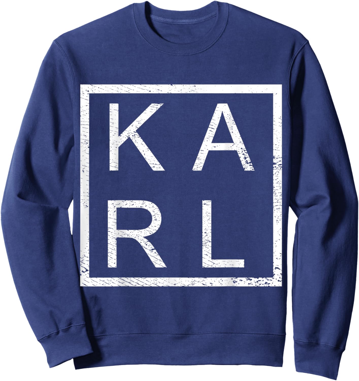 Karl Personalized, Karl Name, Boy Man Karl Sweatshirt - Sweatshirt | Navy