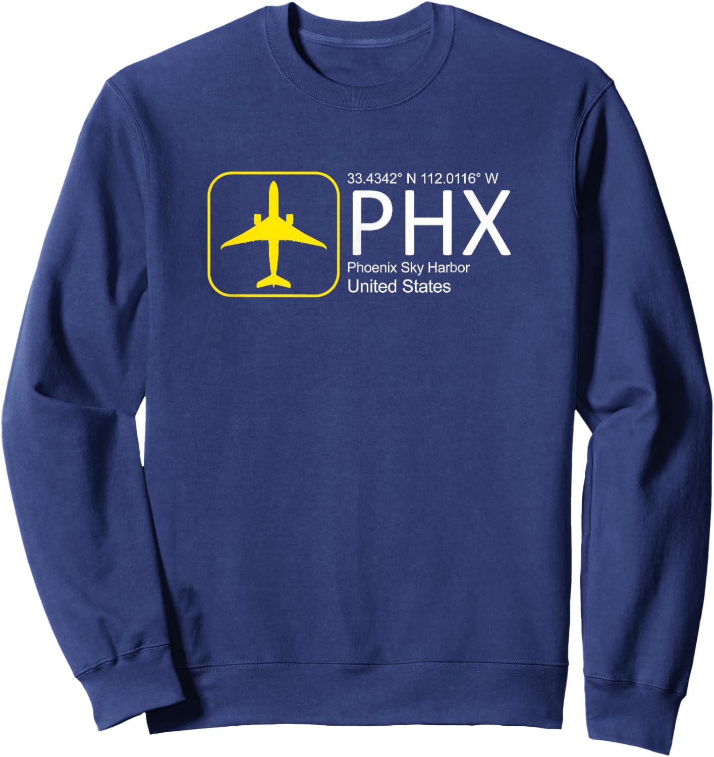 PHX Sky High Phoenix Airport Merch for Aviation Enthusiasts Sweatshirt - Sweatshirt | Navy