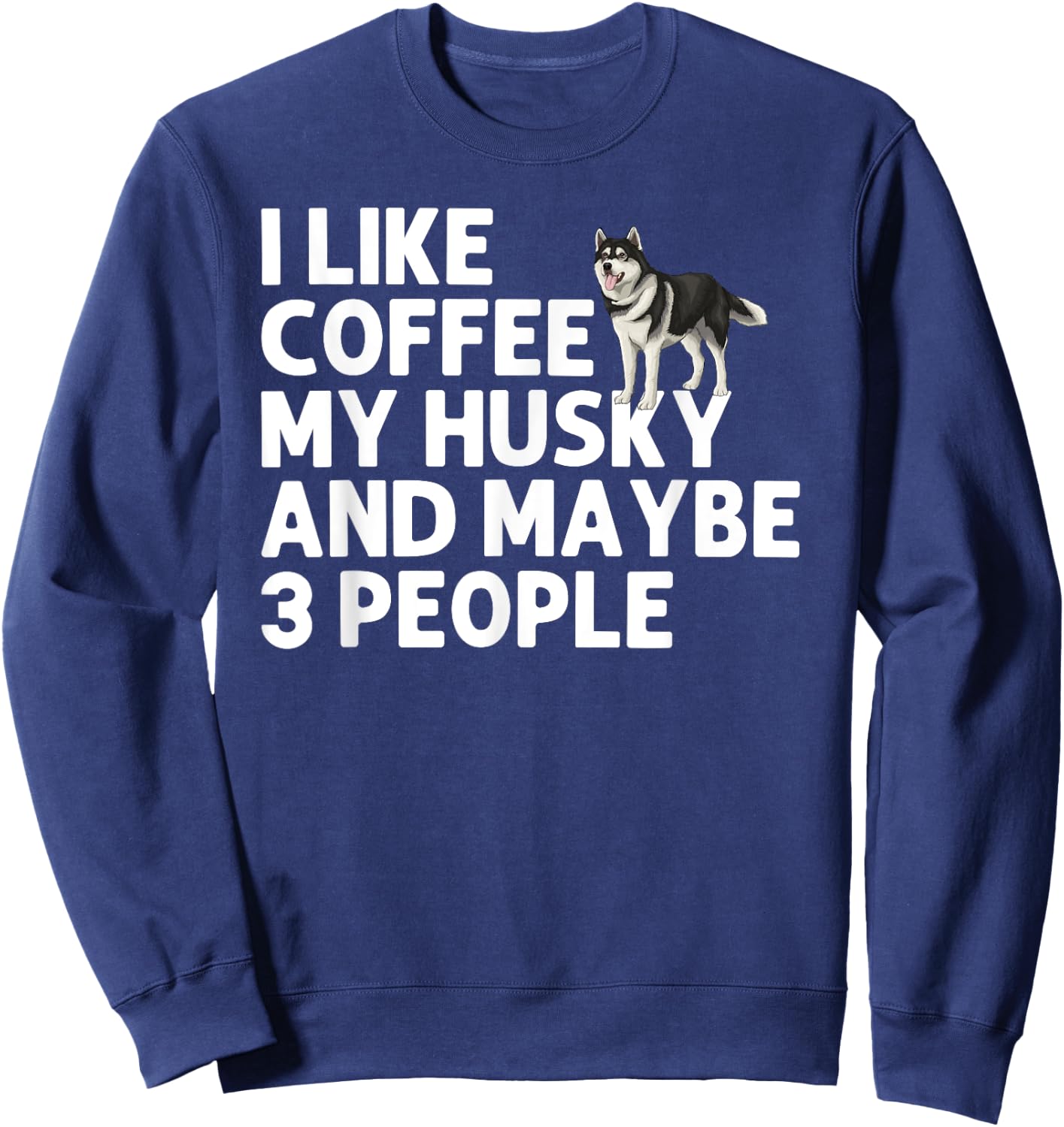 Husky Design Women Siberian Husky Dog Husky Lover Sweatshirt - Sweatshirt | Navy