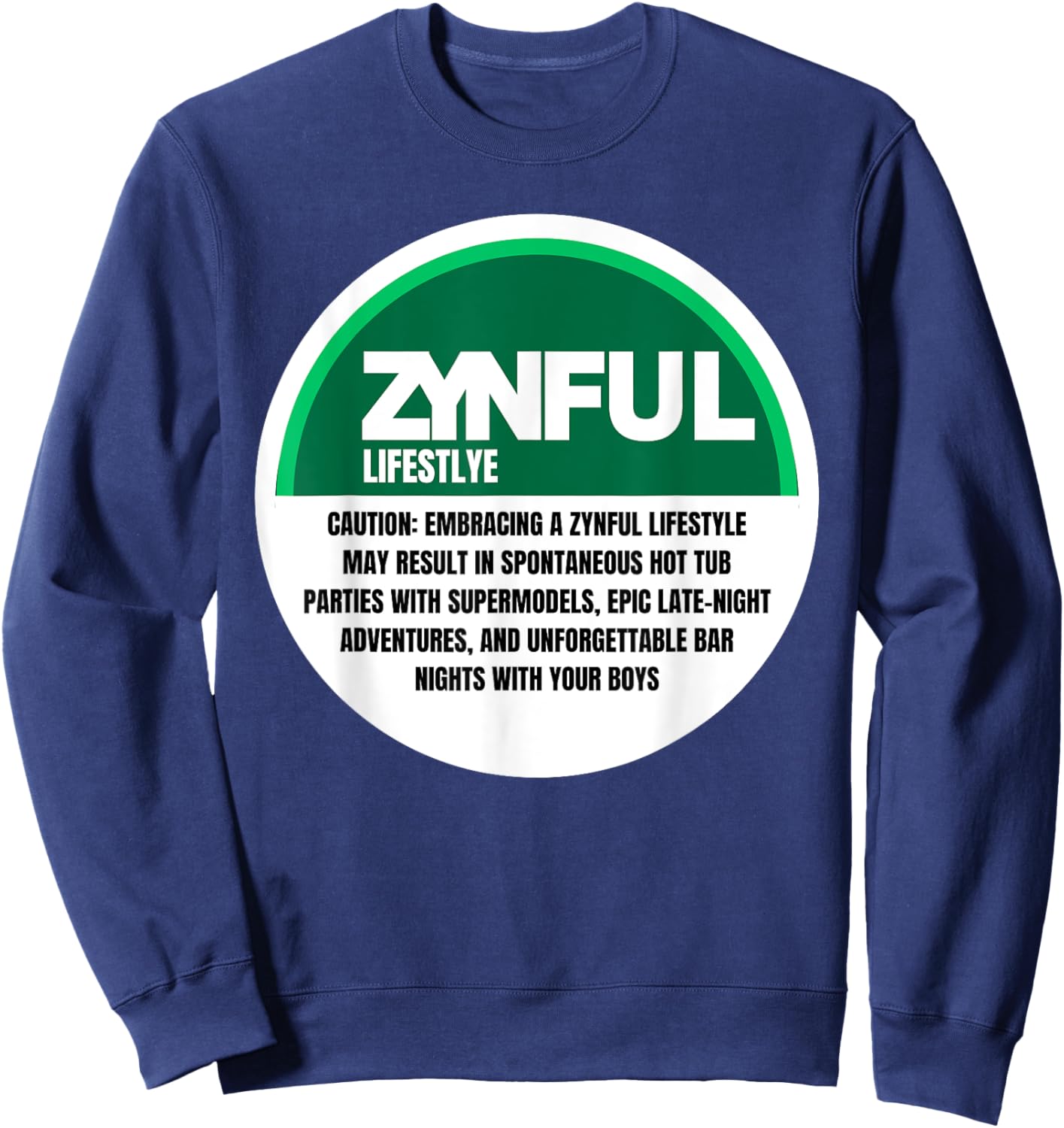 Funny Flavored Nicotine Pouch Sinful Lifestyle Lip Pillow Sweatshirt - Sweatshirt | Navy