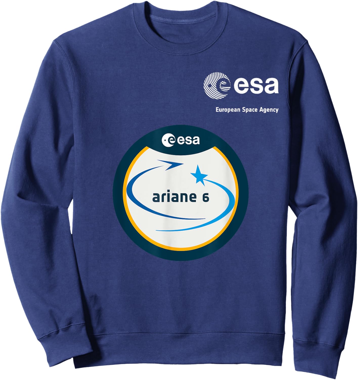 ESA European Space Agency Mission Ariane 6 Patch Sweatshirt - Sweatshirt | Navy