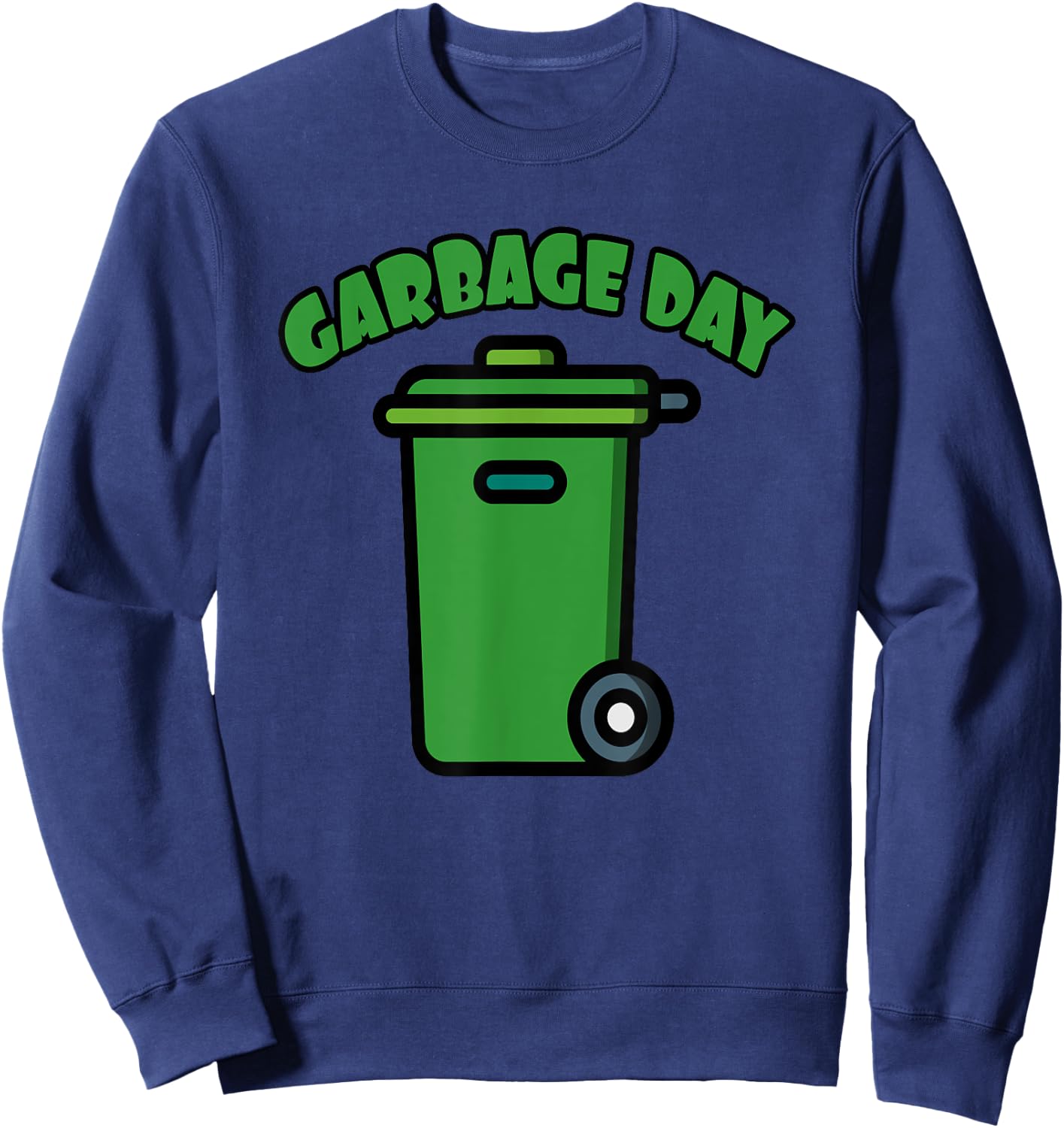 Kids Trash Can & Garbage Day Shirt & Garbage Bin Sweatshirt - Sweatshirt | Navy