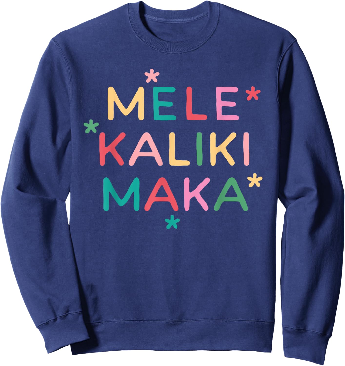 Retro Mele Kalikimaka Tropical Vintage Hawaiian Christmas Sweatshirt - Sweatshirt | Navy
