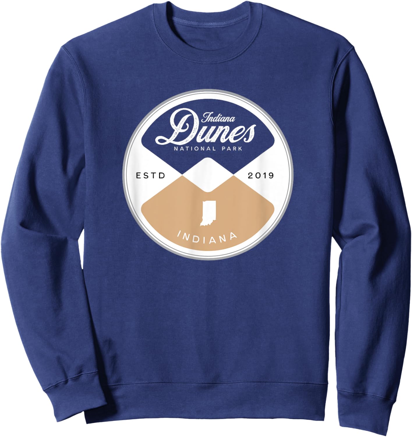 Indiana Dunes National Park Circle Graphic Sweatshirt - Sweatshirt | Navy