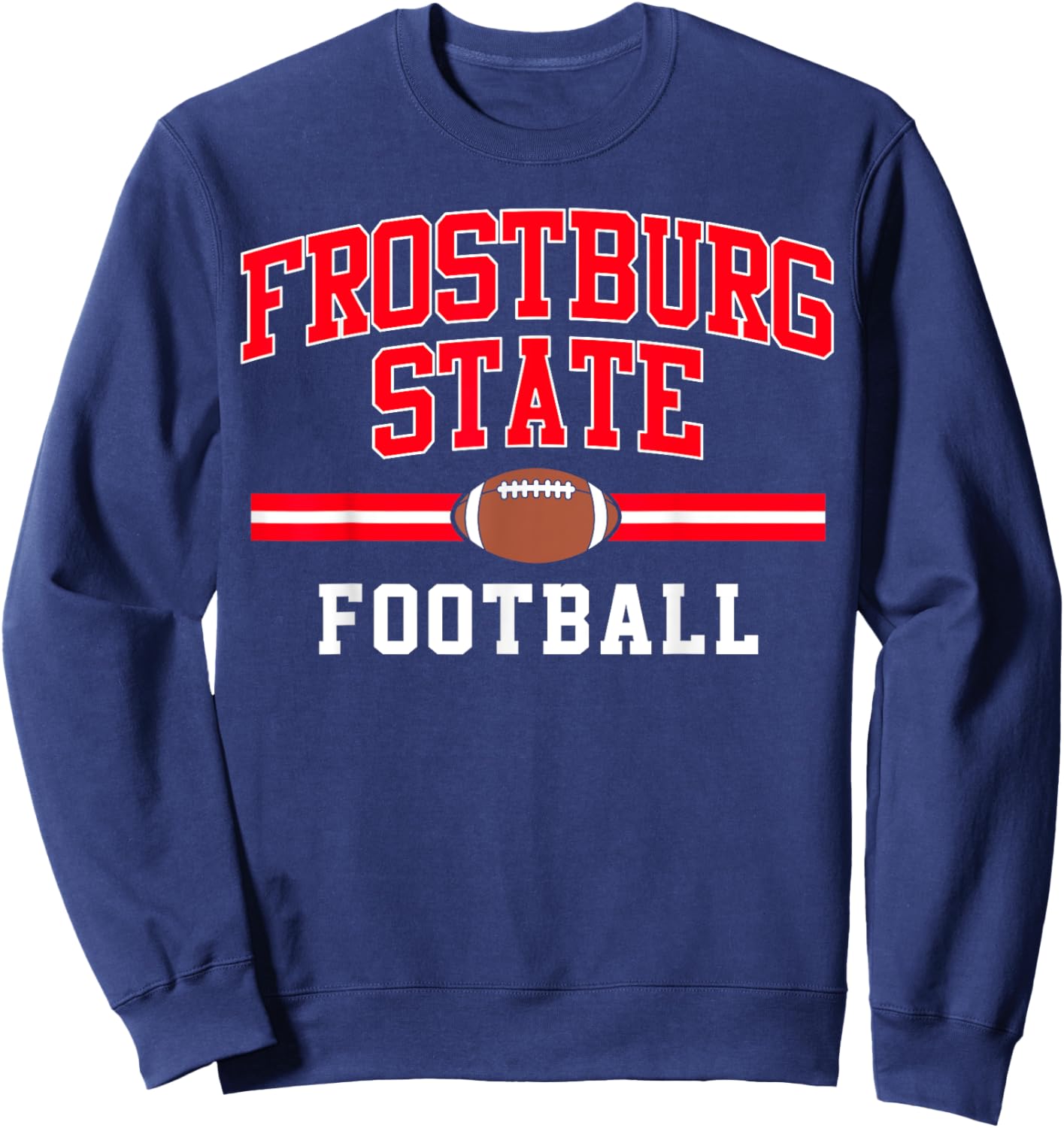 Frostburg State University Football Arch Vintage Design Sweatshirt - Sweatshirt | Navy