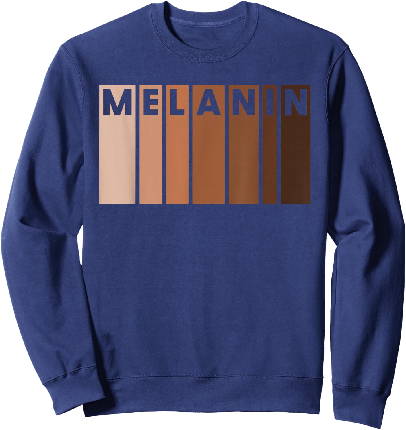 Melanin Black Pride Afro Queen King Gifts African American Sweatshirt - Sweatshirt | Navy