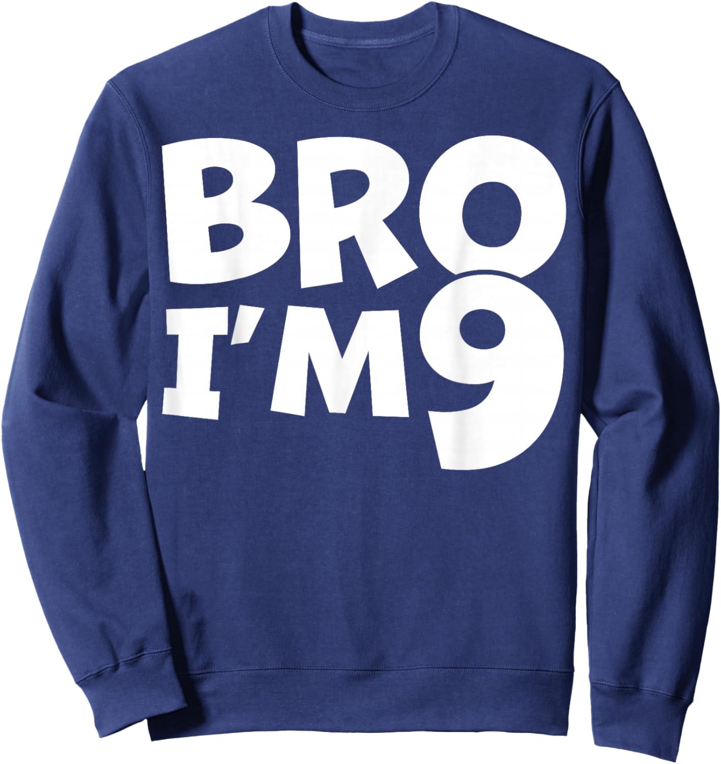 9 Year Old BDay Decorations Son Boy 9yr 9th Birthday Sweatshirt - Sweatshirt | Navy