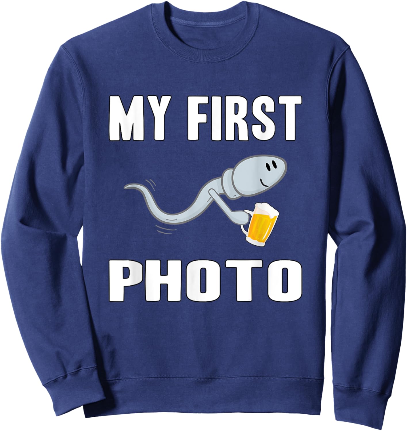 Beer Sperm Photo Sweatshirt - Sweatshirt | Navy