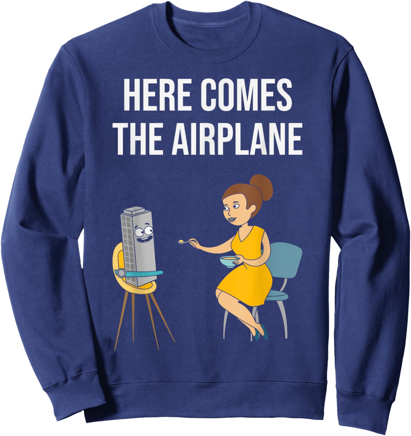 Here Comes The Airplane Sweatshirt - Sweatshirt | Navy