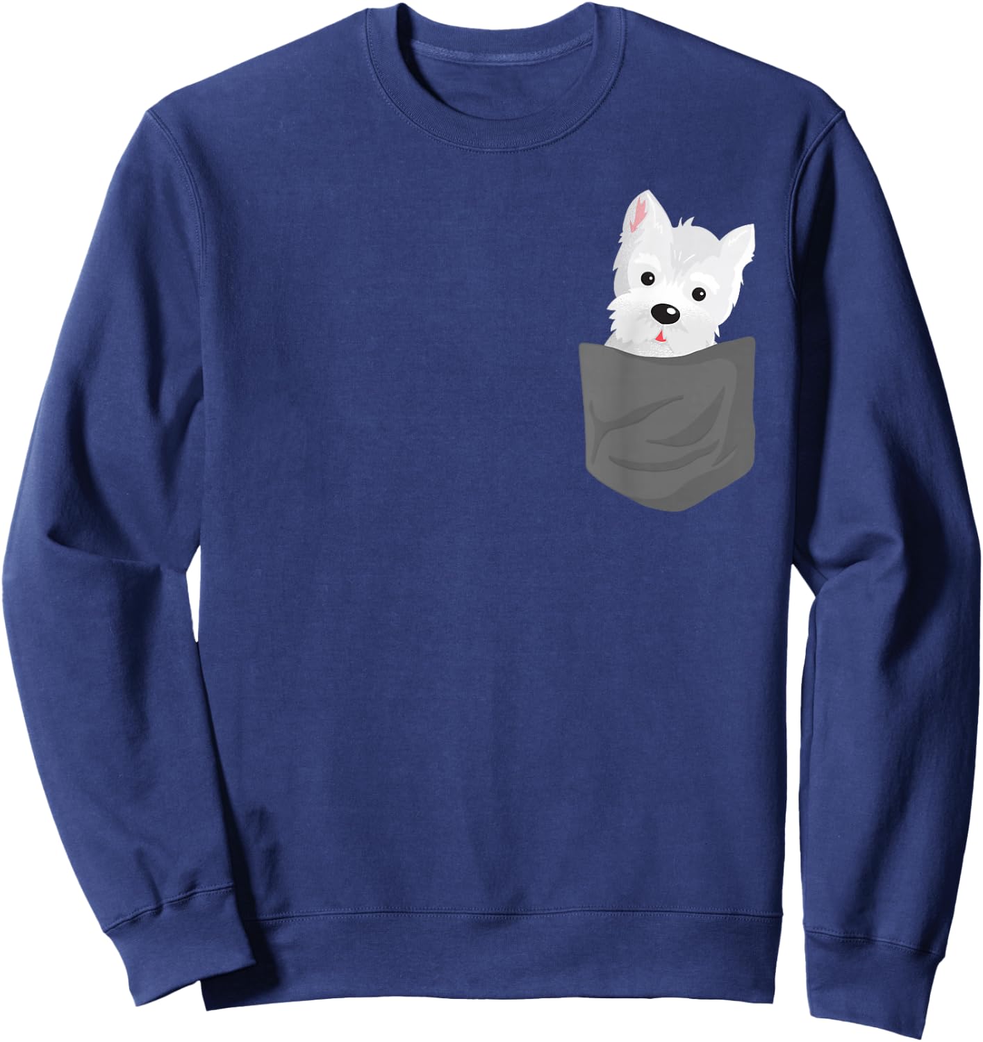 Dog In A Pocket Cute Westie Terrier Lover Puppy Sweatshirt - Sweatshirt | Navy