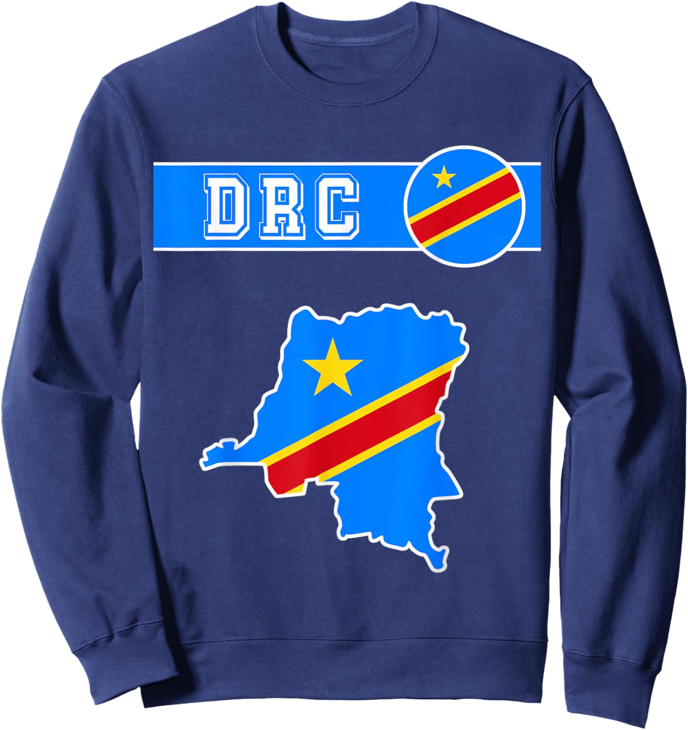 Democratic congo,Democratic Republic of the Congo Flag,DRC. Sweatshirt - Sweatshirt | Navy
