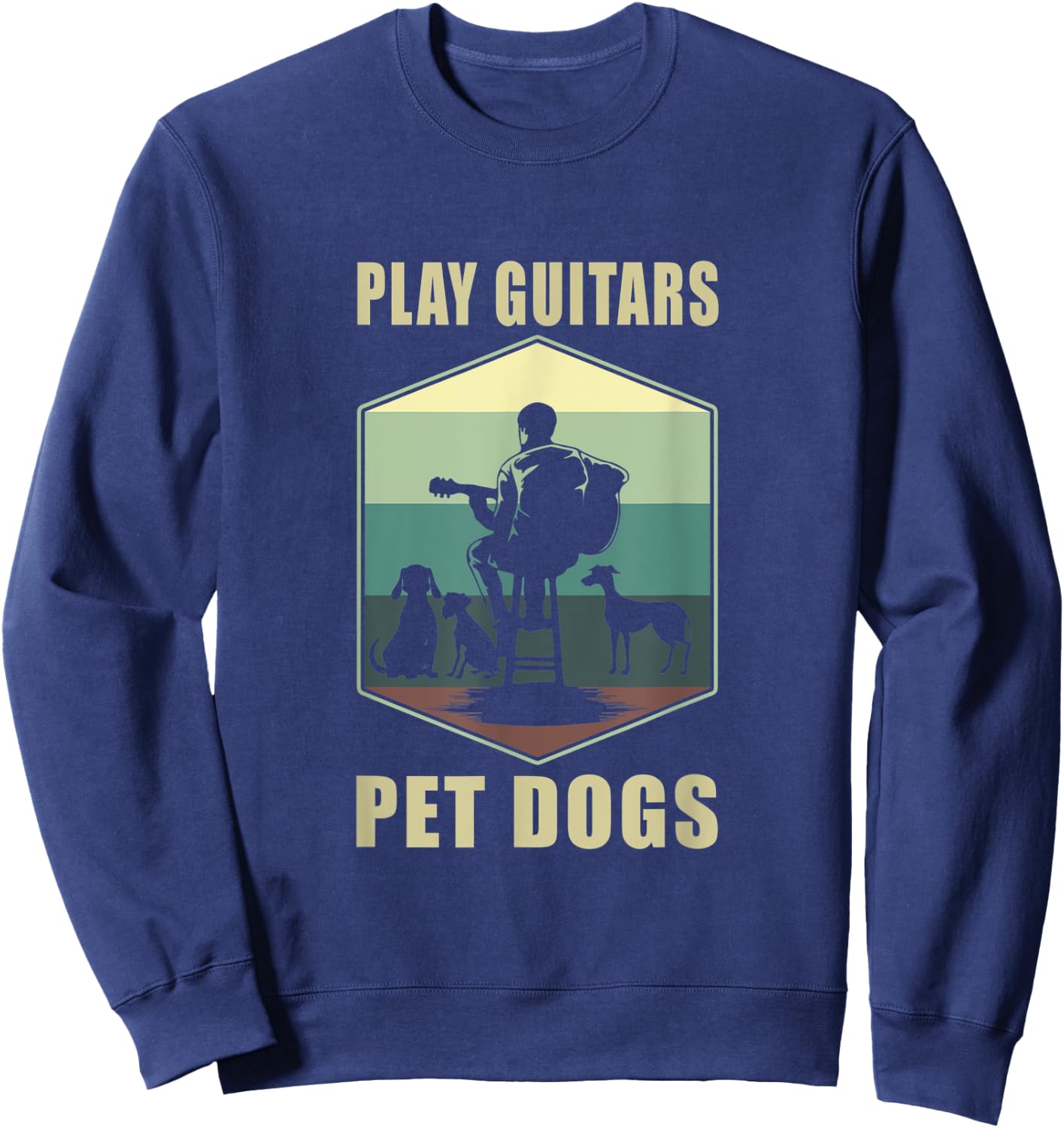 Guitar Player Guitar Sweatshirt - Sweatshirt | Navy