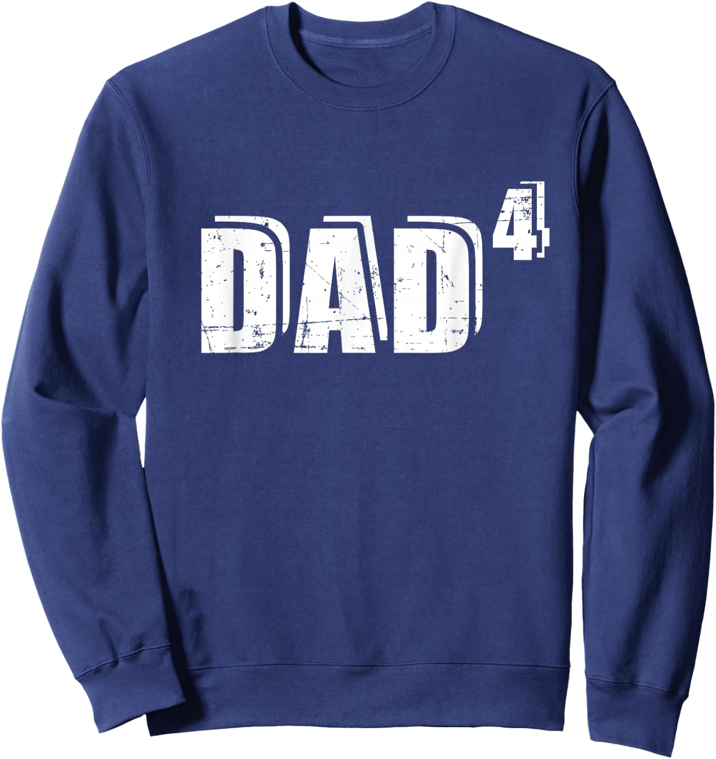 Vierfach Papa Vater hoch 4 Sweatshirt - Sweatshirt | Navy