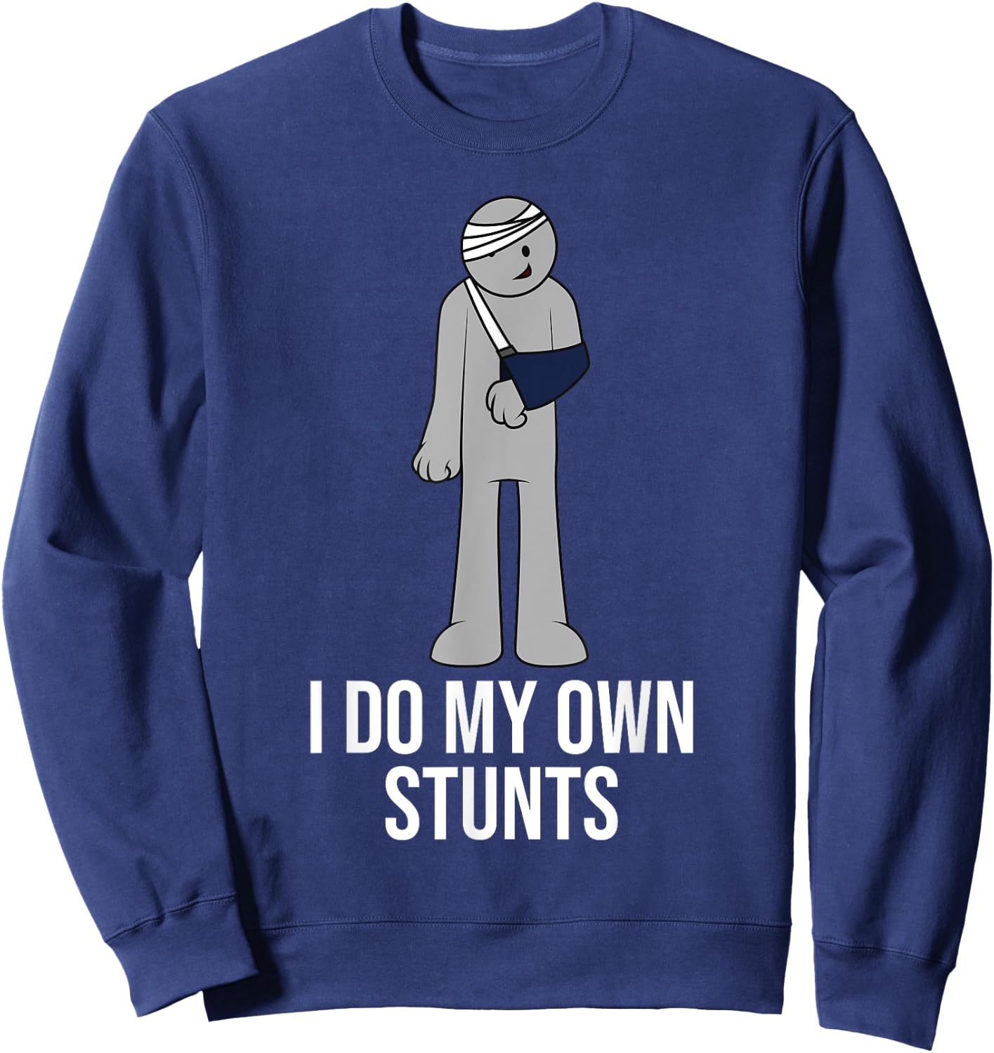 Funny I Do My Own Stunts | Broken Arm Get Well Gift Kids Sweatshirt - Sweatshirt | Navy